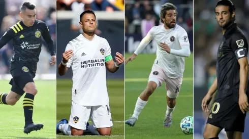 Lucas Zelarayán, Javier Hernández, Rodolfo Pizarro y Carlos Vela