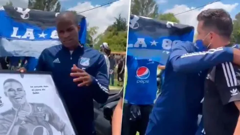 Andrés Felipe Román compartió con hinchas de Millonarios y agradeció por todo el apoyo que ha recibido.