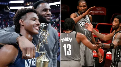Bronny, LeBron, Harden, Durant y Irving