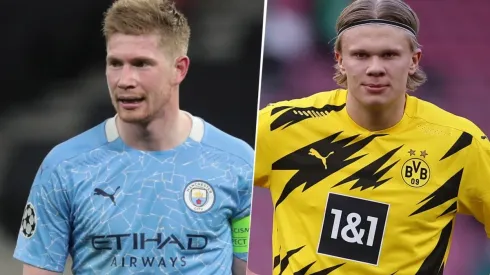 Kevin de Bruyne y Erling Haaland, UEFA Champions League (Fotos: Getty Images)