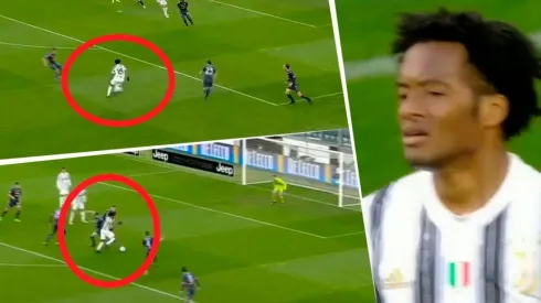 Así fue la gran jugada que protagonizó Juan Cuadrado contra el Napoli y que casi acaba en una joya de gol.
