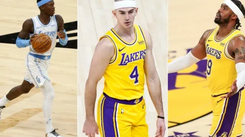 Dennis Schröder, Alex Caruso y Wesley Matthews