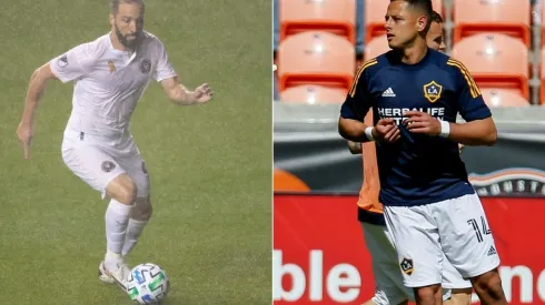 Gonzalo Higuaín y Javier Hernández