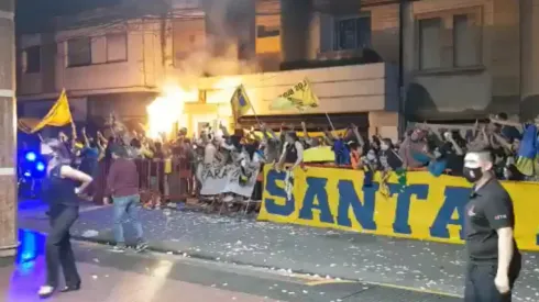 Video: así recibieron los hinchas de Boca al equipo en Santa Fe
