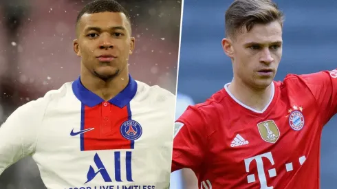 Kylian Mbappé y Joshua Kimmich, UEFA Champions League (Fotos: Getty Images)