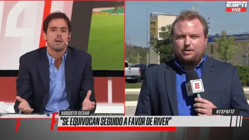 Augusto Cesar, indignado con los arbitrajes en favor de River