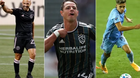 Federico Higuaín, Javier Hernández y Jesús Medina