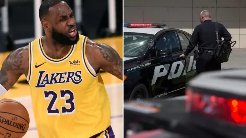 LeBron James y la Policía de Los Angeles (Fotos: Getty)