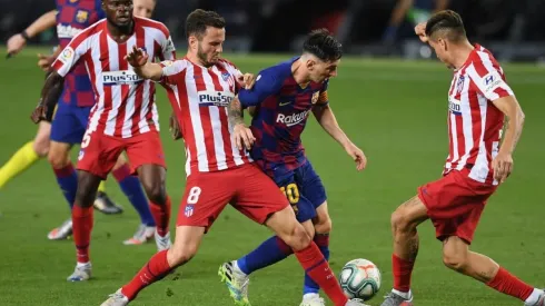 Leo Messi durante un Barcelons vs. Atlético de Madrid.