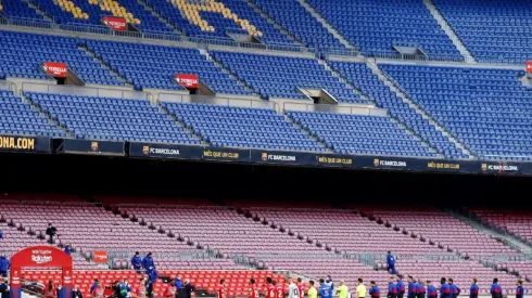 Estadio Camp Nou durante un encuentro del Barcelona.