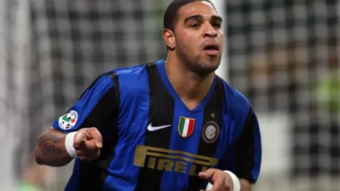 Adriano Leite durante un encuentro con Inter de Milan.