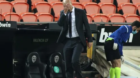 Zinedine Zidane durante un encuentro de LaLiga.