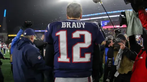Tom Brady con el jersey de los Patriots