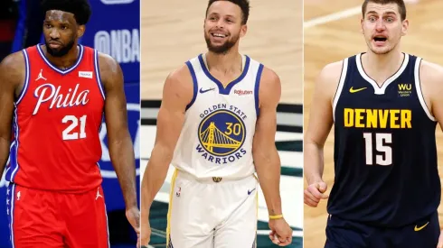 Joel Emiid, Stephen Curry y Nikola Jokic