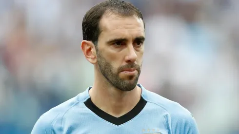 Diego Godín con el seleccionado uruguayo.
