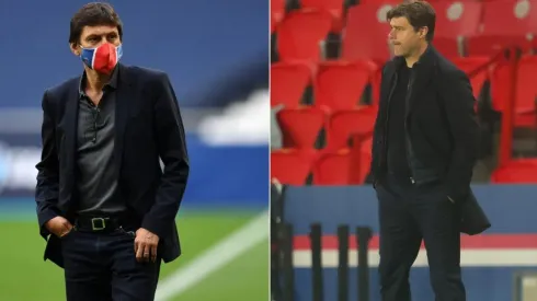 Leonardo y Mauricio Pochettino, director deportivo y entrenador del PSG.