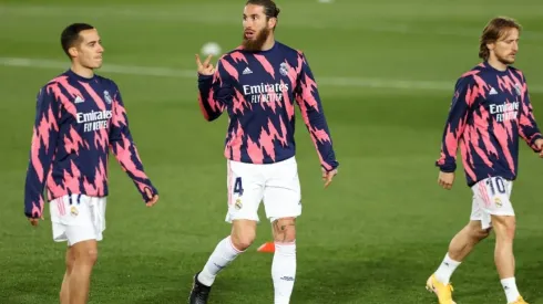 Sergio Ramos y sus compañeros en Real Madrid.
