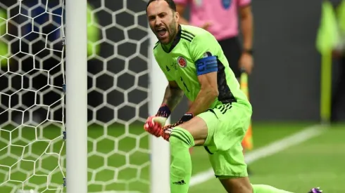 David Ospina en festejo del triunfo colombiano.