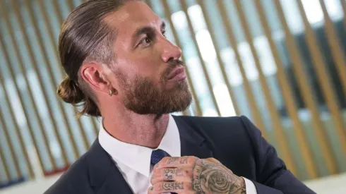 Sergio Ramos en presentación con el PSG.