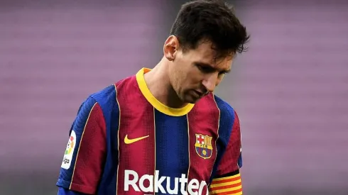 Messi en acción con el Barcelona.