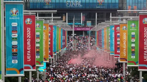 En la previa de la final de la Eurocopa en Wembley se reportaron incidentes.
