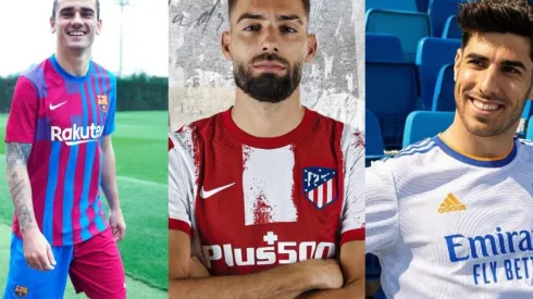Nuevas camisetas de Barcelona, Atlético y Real Madrid.