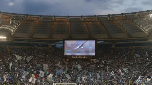 Ultras de Lazio en un encuentro de Serie A.