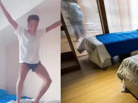 Déborah Rodríguez, la abanderada de Uruguay probó las camas anti sexo