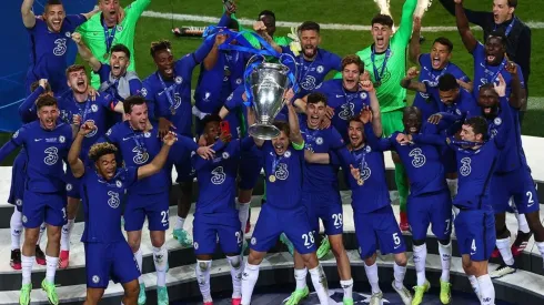 Festejo del triunfo de la Champions League del Chelsea.