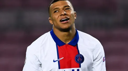 Kylian Mbappé durante un encuentro con PSG.