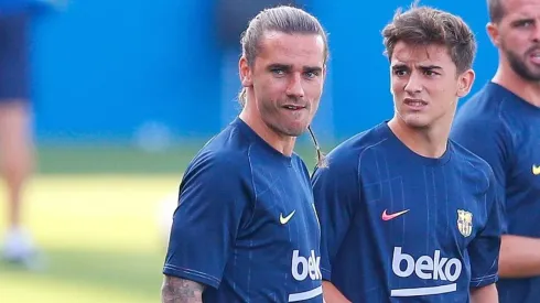 Griezmann en entrenamiento con Barcelona.