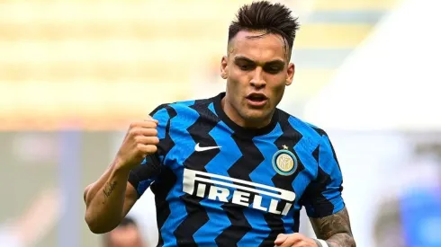 Lautaro Martínez celebra uno de sus goles en Inter de Milan.