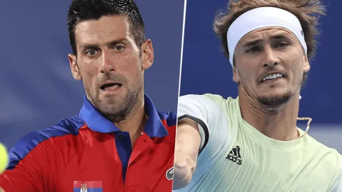 Novak Djokovic vs. Alexander Zverev por los Juegos Olímpicos Tokio 2020 (Foto: Getty images).