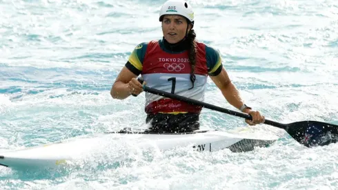 Jessica Fox luego de competición en los Juegos Olímpicos.