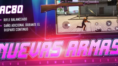 Free Fire anticipa una nueva arma y granada para su actualización de agosto