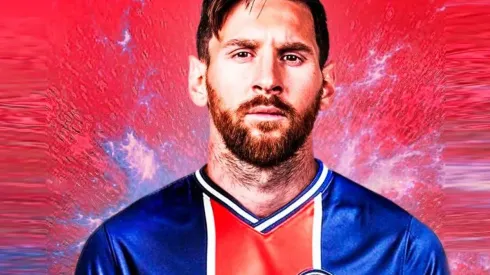 Montaje de Lionel Messi con la camiseta del PSG.