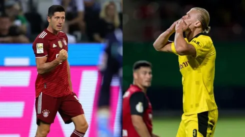 Robert Lewandowski y Erling Haaland, delanteros de Bayern Munich y Borussia Dortmund.