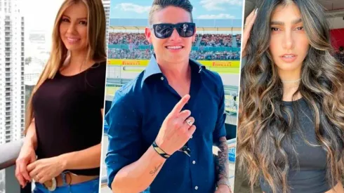 Esperanza Gómez, James y Mía Khalifa.