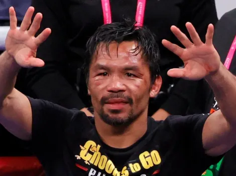 Manny Pacquiao, asistido por su mujer para comer tras la paliza de Yordenis Ugás