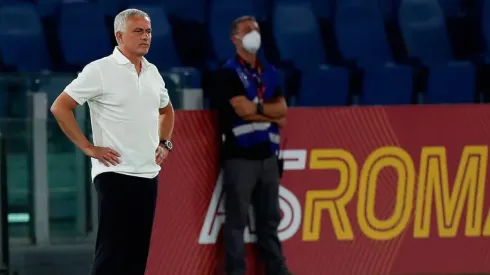 José Mourinho en dirección de la Roma.