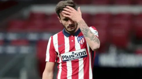 Saúl en un encuentro con Atlético de Madrid.