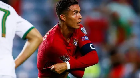 Cristiano Ronaldo en festejo de gol con Portugal.