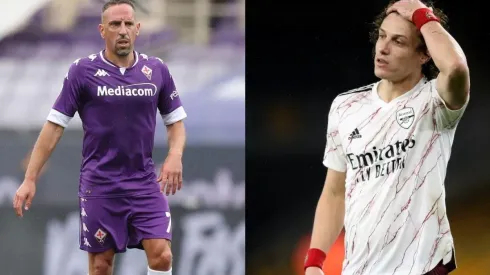 Franck Ribéry y David Luiz.