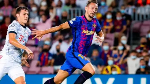 Acción de juego de Barcelona vs Bayern Múnich