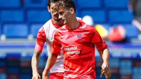 Antoine Griezmann en entrenamiento con Atlético de Madrid.