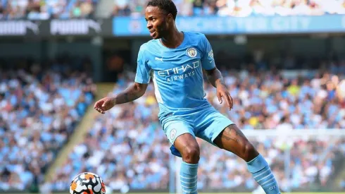 Sterling en acción con Manchester City.