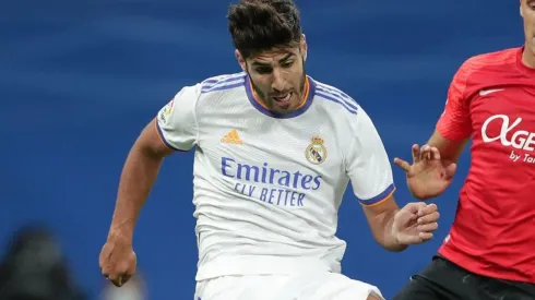 Marco Asensio en acción con Real Madrid.