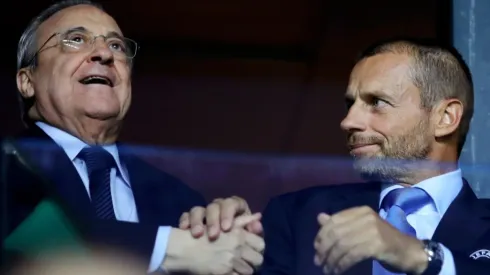 Florentino Pérez y Aleksander Ceferín, presidentes de Real Madrid y UEFA.