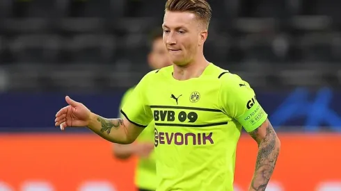 Marco Reus en acción con Dortmund ante Sporting CP.