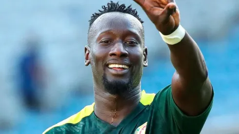 Senegal en festejo de gol.